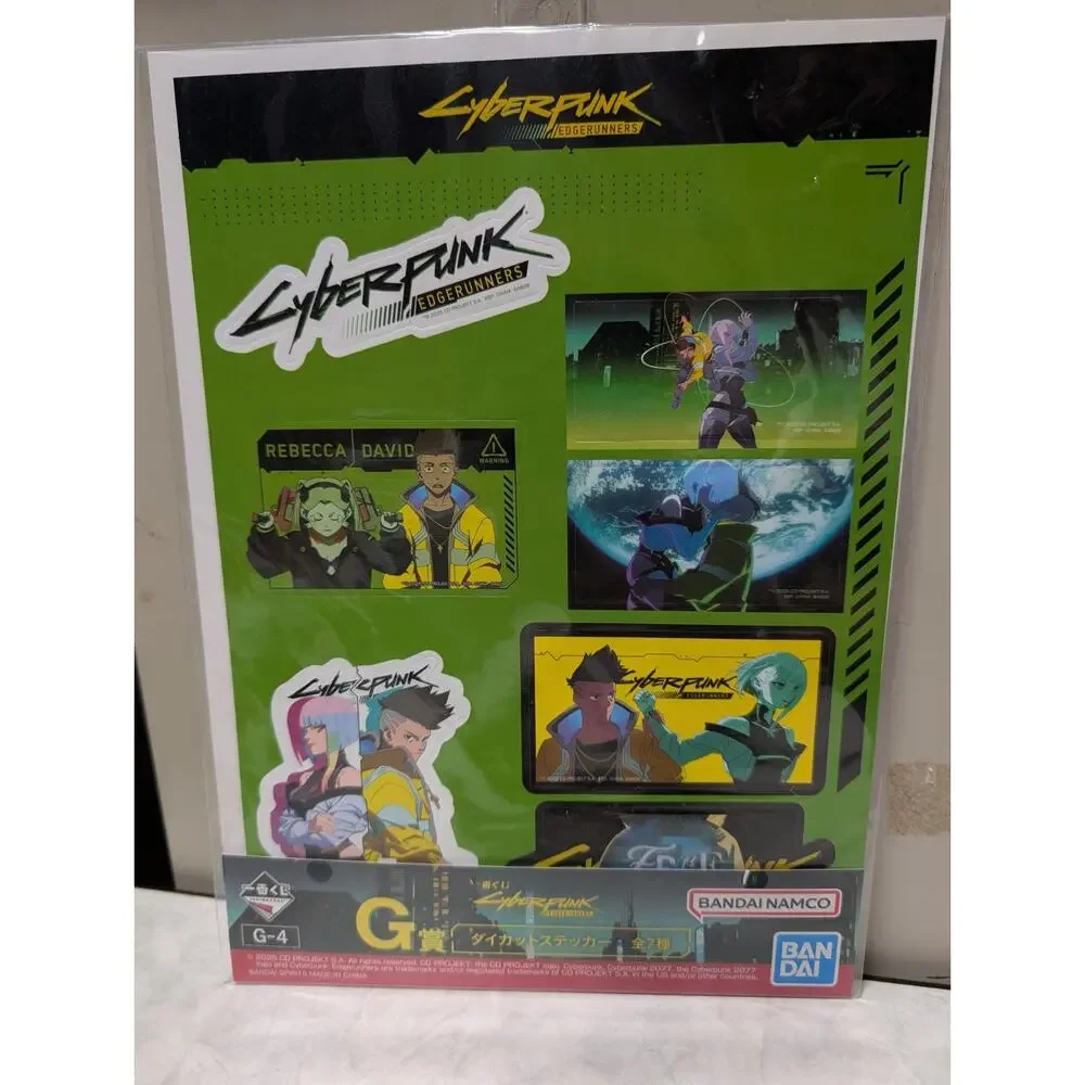 Cyberpunk: Edgerunners Ichiban Kuji Sticker Sheet Brand New US Seller